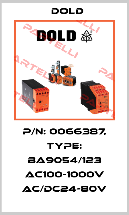 p/n: 0066387, Type: BA9054/123 AC100-1000V AC/DC24-80V Dold
