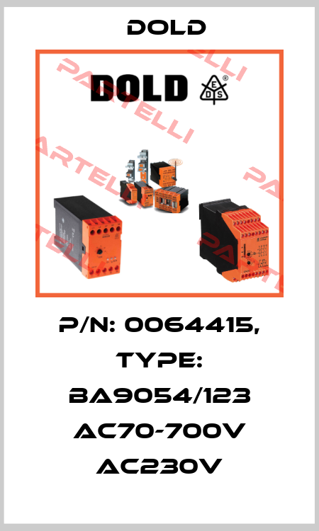 p/n: 0064415, Type: BA9054/123 AC70-700V AC230V Dold