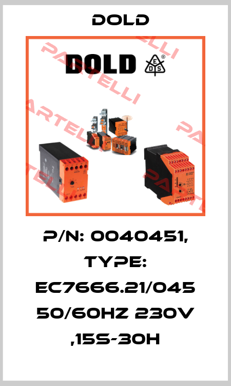 p/n: 0040451, Type: EC7666.21/045 50/60HZ 230V ,15S-30H Dold