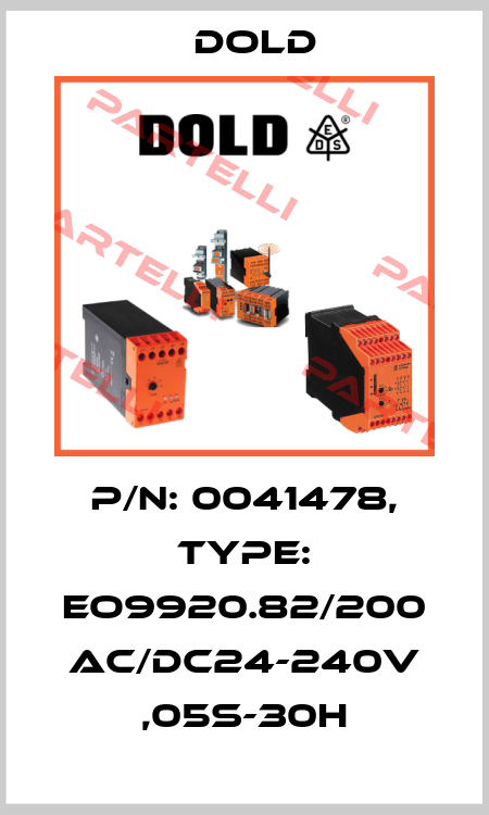 p/n: 0041478, Type: EO9920.82/200 AC/DC24-240V ,05S-30H Dold