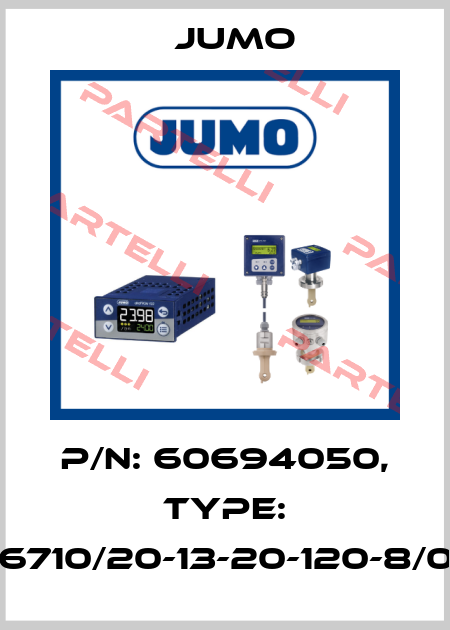 p/n: 60694050, Type: 606710/20-13-20-120-8/000 Jumo
