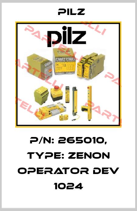 p/n: 265010, Type: Zenon Operator Dev 1024 Pilz