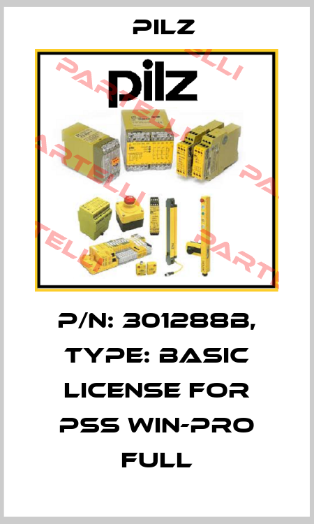 p/n: 301288B, Type: Basic License for PSS WIN-PRO Full Pilz