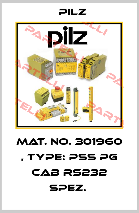 Mat. No. 301960 , Type: PSS PG CAB RS232 spez.  Pilz