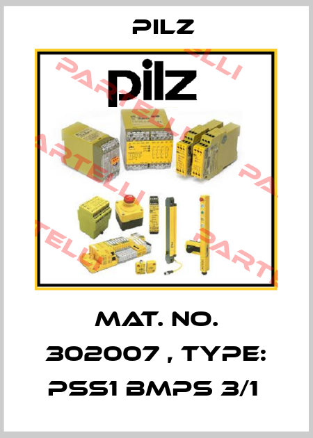Mat. No. 302007 , Type: PSS1 BMPS 3/1  Pilz