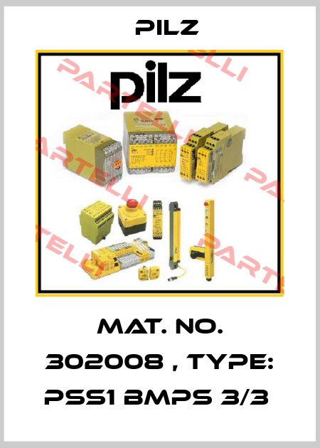 Mat. No. 302008 , Type: PSS1 BMPS 3/3  Pilz
