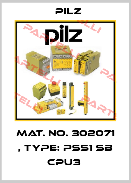 Mat. No. 302071 , Type: PSS1 SB CPU3  Pilz