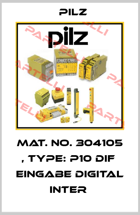 Mat. No. 304105 , Type: P10 DIF  EINGABE DIGITAL INTER  Pilz
