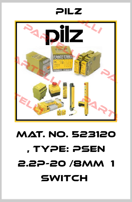 Mat. No. 523120 , Type: PSEN 2.2p-20 /8mm  1 switch  Pilz