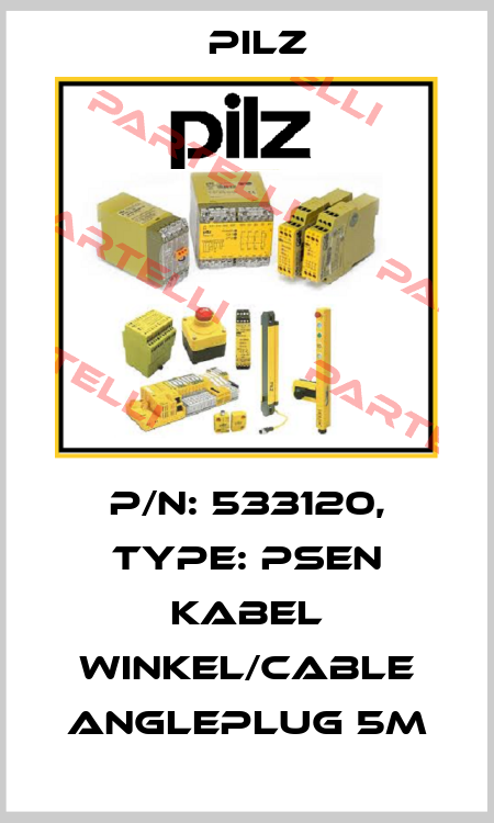 p/n: 533120, Type: PSEN Kabel Winkel/cable angleplug 5m Pilz