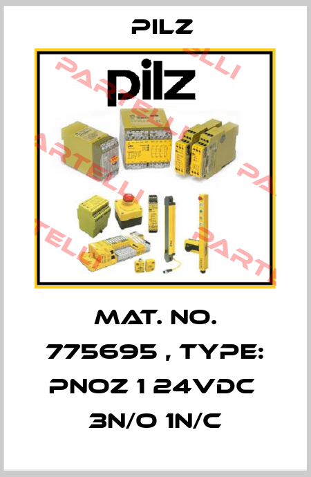 Mat. No. 775695 , Type: PNOZ 1 24VDC  3n/o 1n/c Pilz