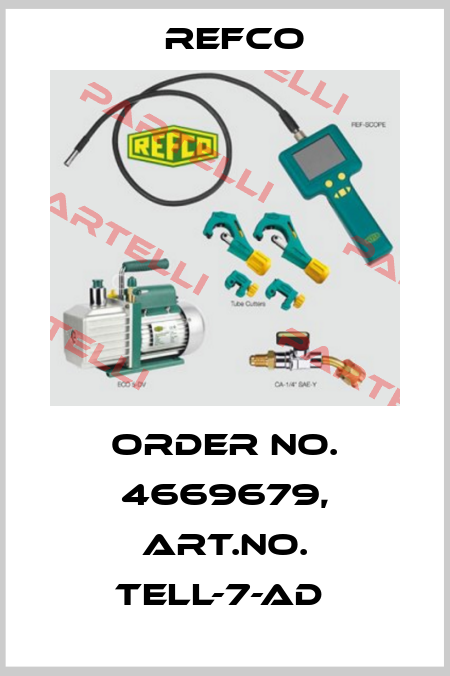 Order No. 4669679, Art.No. TELL-7-AD  Refco