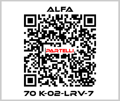 70 K-02-LRV-7  ALFA