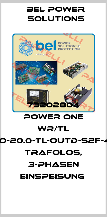 73202804 POWER ONE WR/TL TRIO-20.0-TL-OUTD-S2F-400 TRAFOLOS, 3-PHASEN EINSPEISUNG  Bel Power Solutions