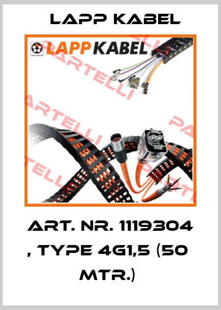 Art. Nr. 1119304 , type 4G1,5 (50  mtr.)  Lapp Kabel