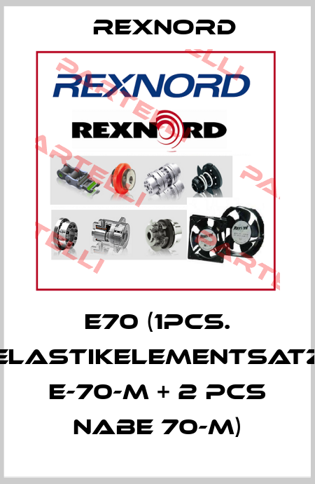 E70 (1pcs. Elastikelementsatz E-70-M + 2 pcs Nabe 70-M) Rexnord