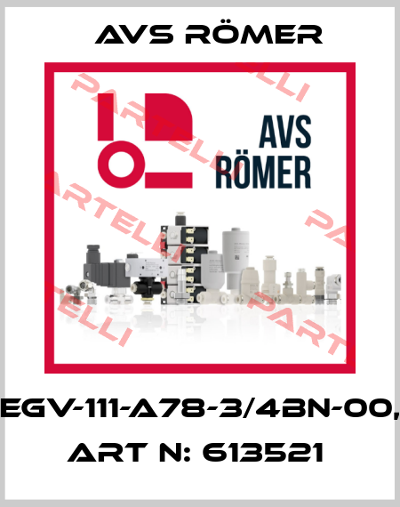 EGV-111-A78-3/4BN-00, Art N: 613521  Avs Römer