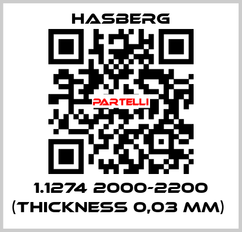 1.1274 2000-2200 (thickness 0,03 mm)  Hasberg