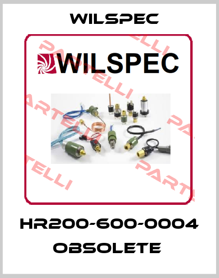 HR200-600-0004  Obsolete  Wilspec