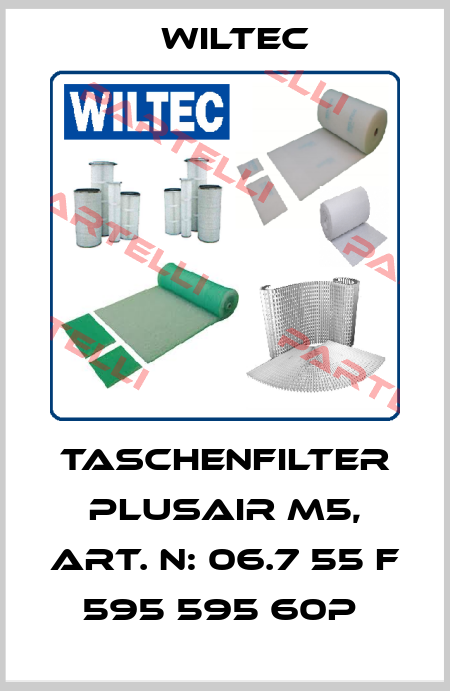 Taschenfilter Plusair M5, Art. N: 06.7 55 F 595 595 60P  Wiltec