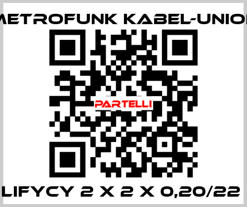 LifYCY 2 x 2 x 0,20/22  METROFUNK KABEL-UNION