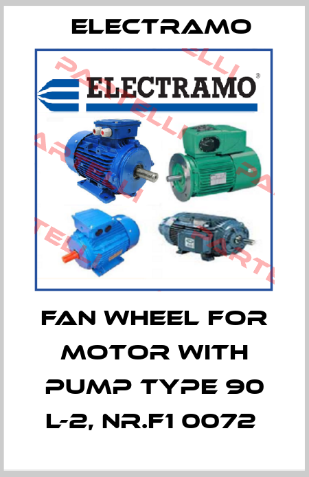Fan wheel for motor with pump Type 90 L-2, Nr.F1 0072  Electramo