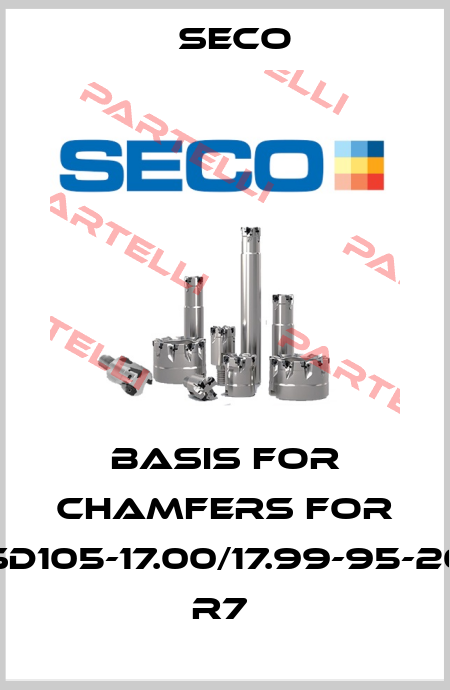 basis for chamfers for SD105-17.00/17.99-95-20 R7  Seco