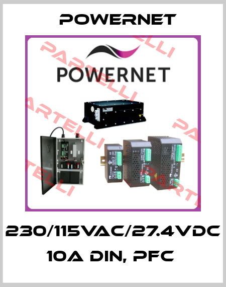 230/115VAC/27.4VDC 10A DIN, PFC  POWERNET