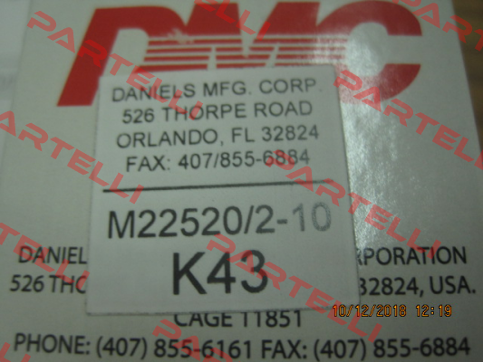 K43 Dmc Daniels Manufacturing Corporation