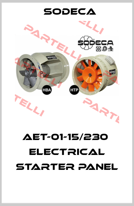 AET-01-15/230  ELECTRICAL STARTER PANEL  Sodeca