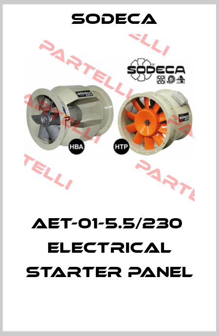 AET-01-5.5/230  ELECTRICAL STARTER PANEL  Sodeca