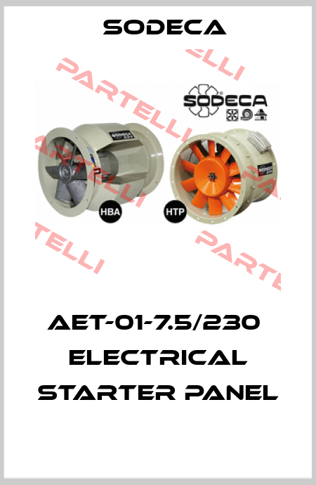 AET-01-7.5/230  ELECTRICAL STARTER PANEL  Sodeca
