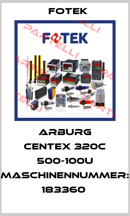 ARBURG CENTEX 320C 500-100U MASCHINENNUMMER: 183360  Fotek