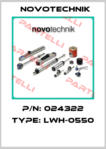 P/N: 024322 Type: LWH-0550  Novotechnik