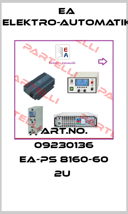 ART.NO. 09230136 EA-PS 8160-60 2U  EA Elektro-Automatik