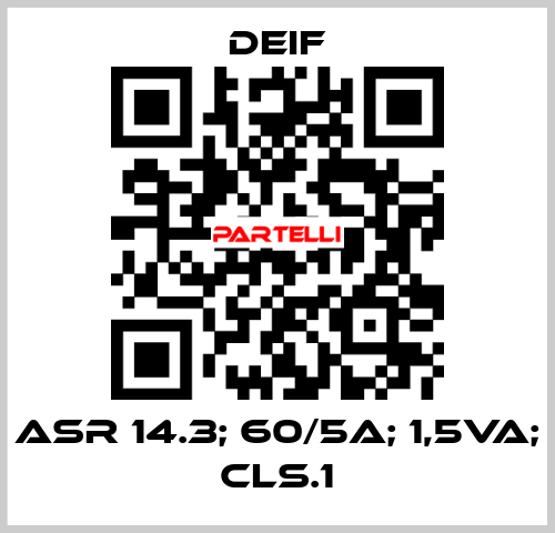 ASR 14.3; 60/5A; 1,5VA; CLS.1 Deif