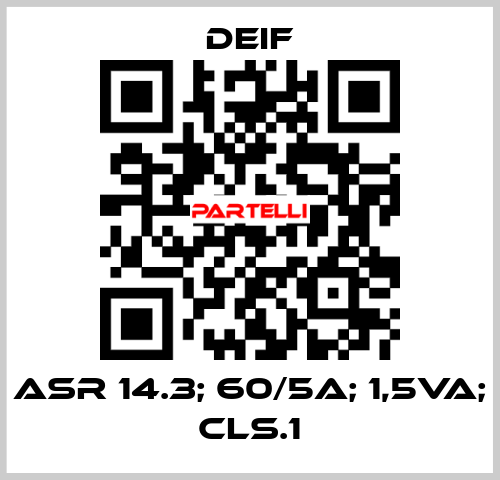 ASR 14.3; 60/5A; 1,5VA; CLS.1  Deif