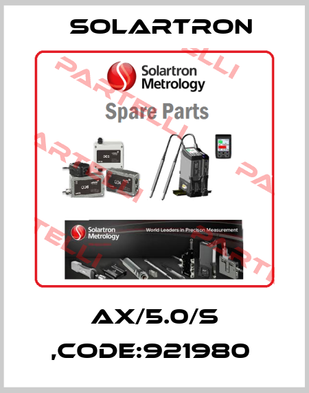 AX/5.0/S ,CODE:921980  Solartron