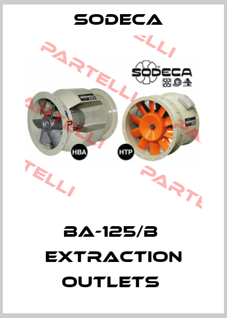 BA-125/B  EXTRACTION OUTLETS  Sodeca