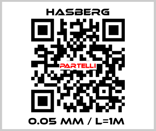 0.05 mm / L=1m  Hasberg