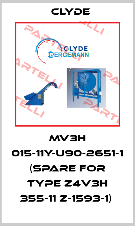 MV3H 015-11Y-U90-2651-1 (Spare for type Z4V3H 355-11 z-1593-1)  Clyde Bergemann