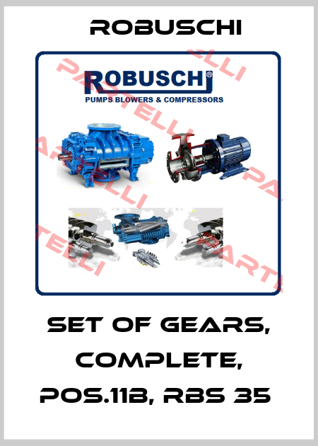 Set of Gears, complete, Pos.11B, RBS 35  Robuschi