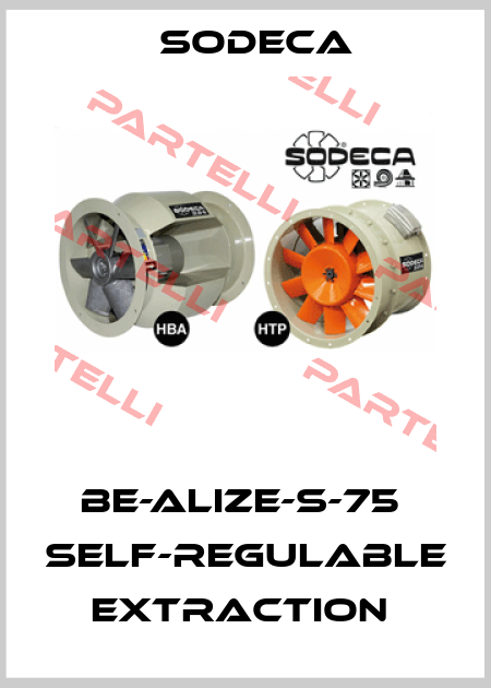 BE-ALIZE-S-75  SELF-REGULABLE EXTRACTION  Sodeca