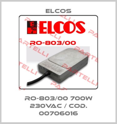 RO-803/00 700W 230Vac / cod. 00706016 Elcos