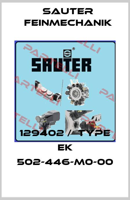 129402 /  Type EK 502-446-M0-00 Sauter Feinmechanik