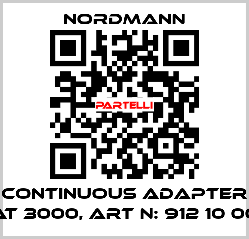 Continuous adapter AT 3000, Art N: 912 10 00 Nordmann