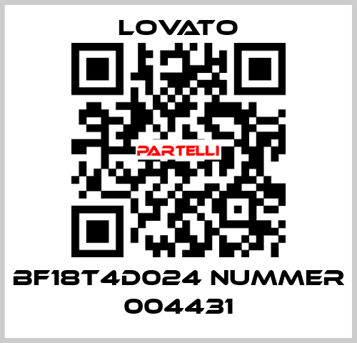 BF18T4D024 NUMMER 004431 Lovato