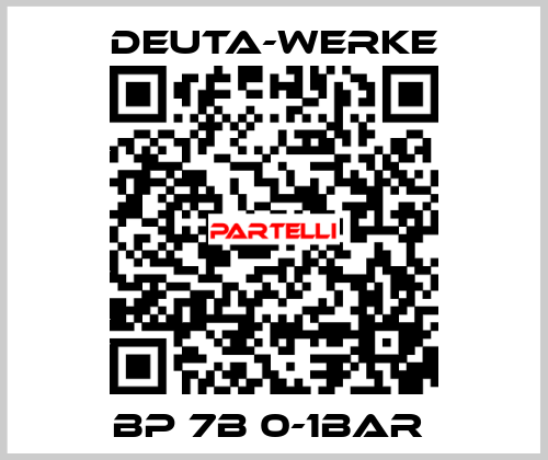 BP 7B 0-1bar  Deuta-Werke