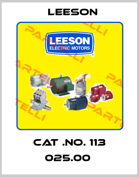 CAT .NO. 113 025.00  LEESON Electric