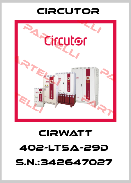 CIRWATT 402-LT5A-29D  S.N.:342647027  Circutor